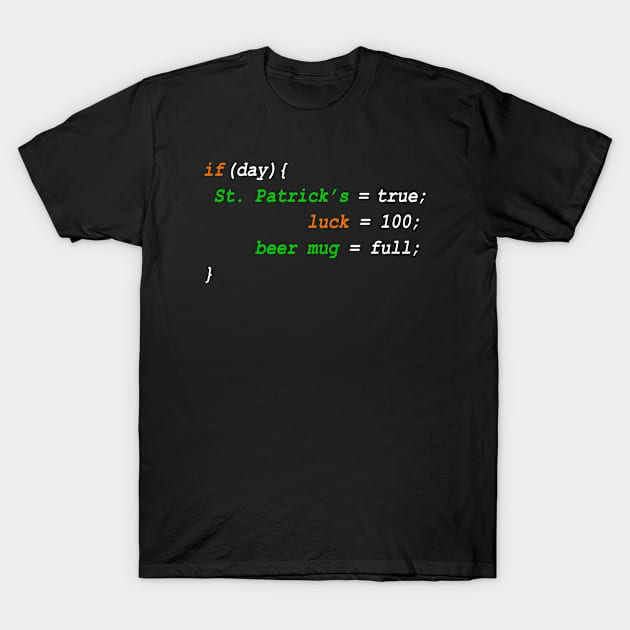 Saint Patrick's Day - Irish Coding Beer T-Shirt by Ferrazi